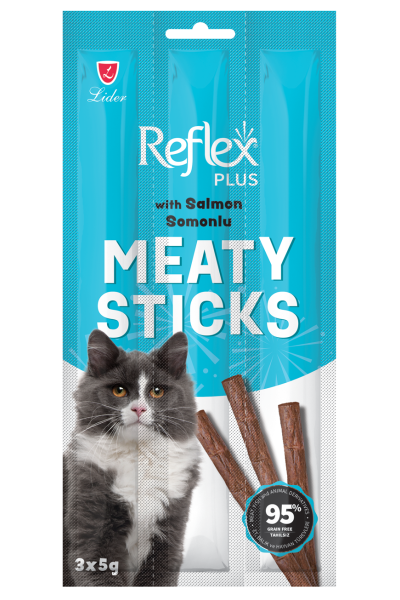 REFLEX PLUS 3'LÜ STİCK KEDİ SOMON ETLİ
